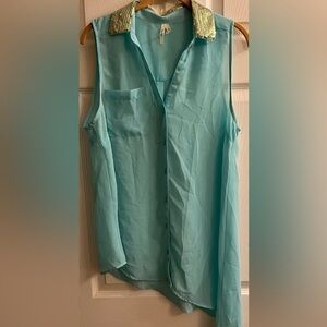 TRUTH~ SHEER TOPPER~SPEARMINT/GOLD~LG